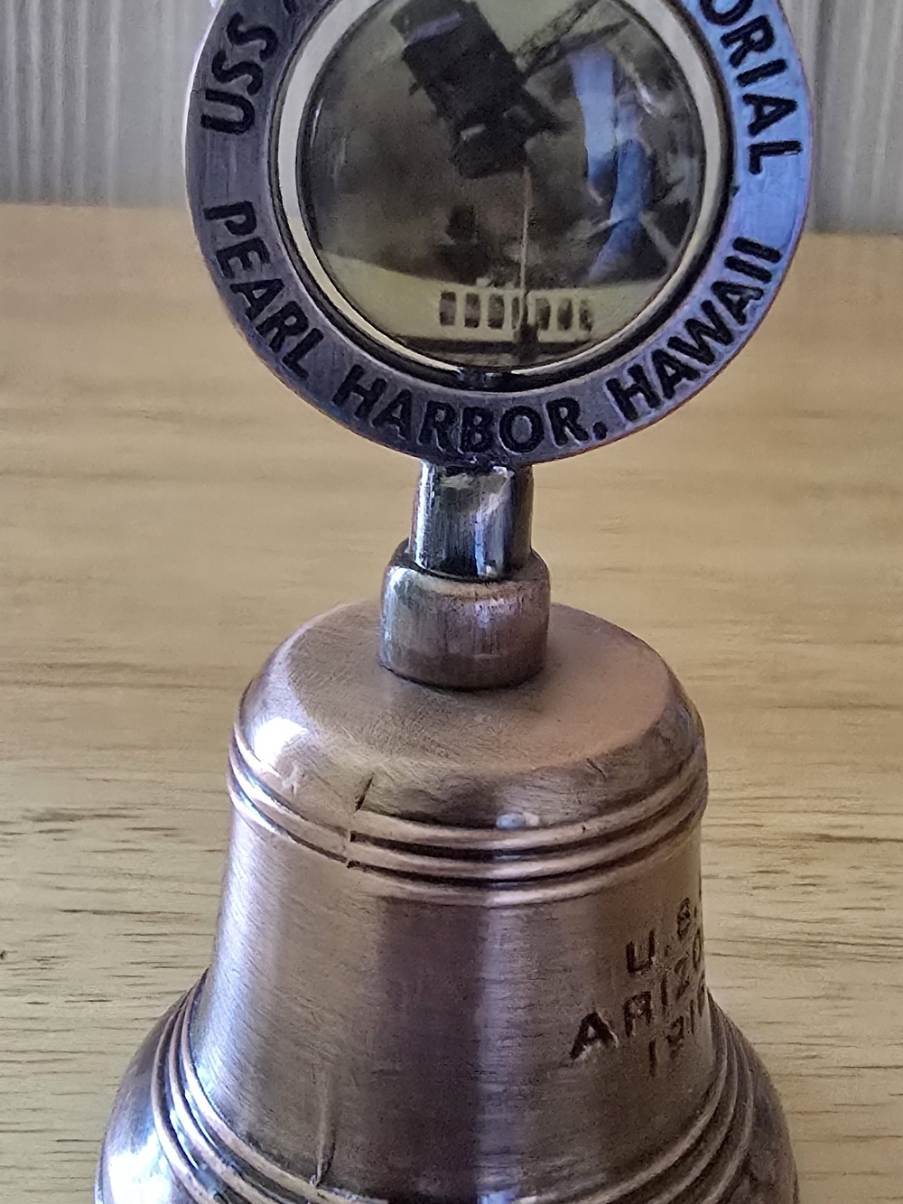 USS Arizona Memorial Pearl Harbor Copper Bell Souvenir